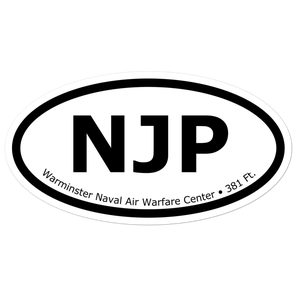Warminster Naval Air Warfare Center (KNJP) Oval Sticker