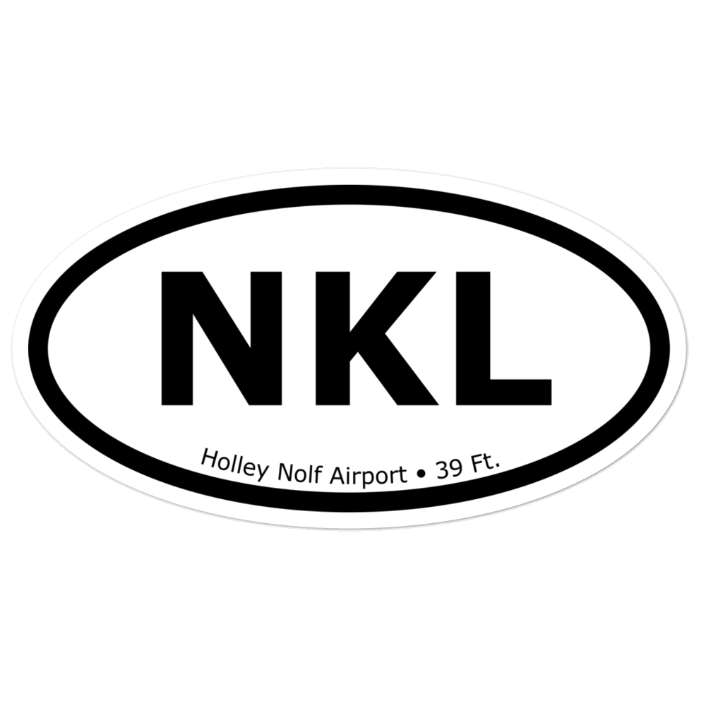 Holley Nolf Airport (KNKL) Oval Sticker 