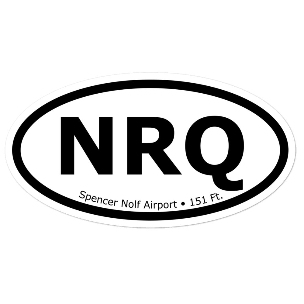 Spencer Nolf Airport (KNRQ) Oval Sticker 