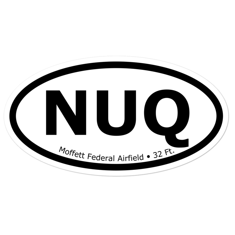 Moffett Federal Airfield (KNUQ) Oval Sticker 