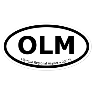 Olympia Regional Airport (KOLM) Oval Sticker