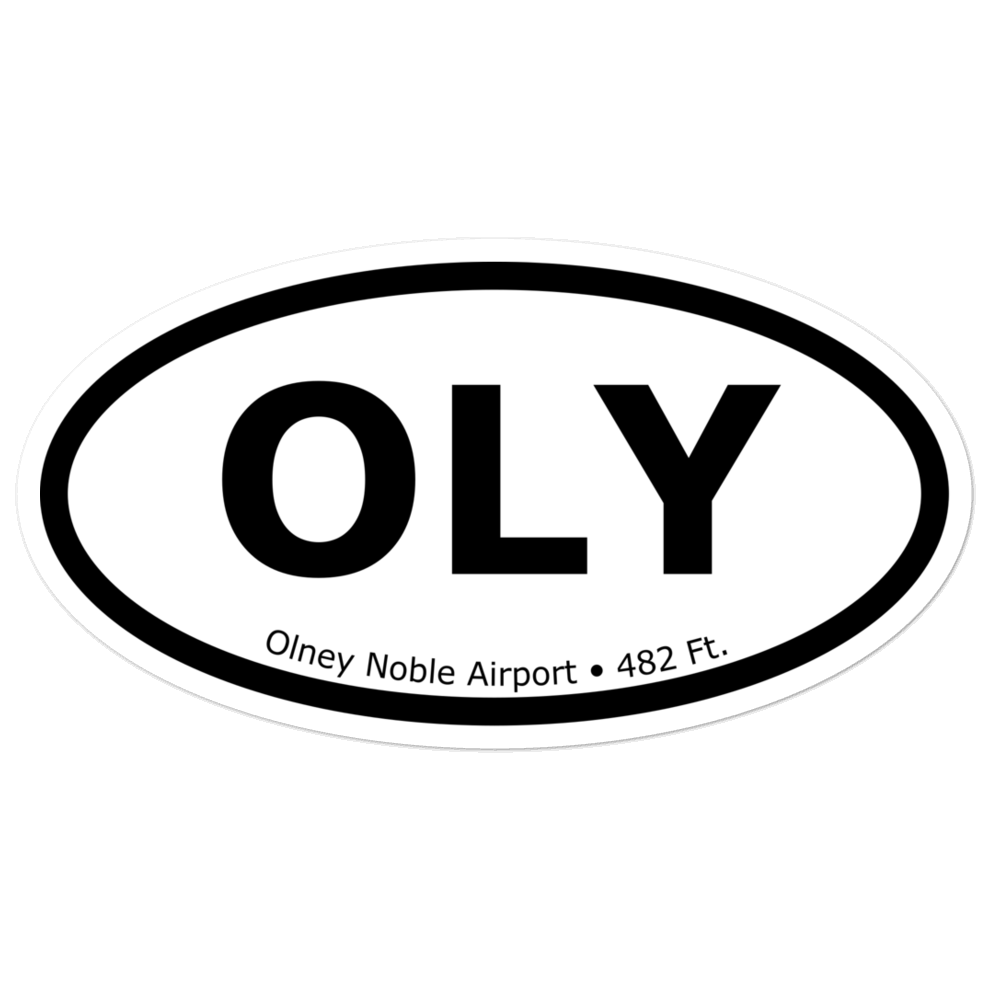 Olney Noble Airport (KOLY) Oval Sticker 