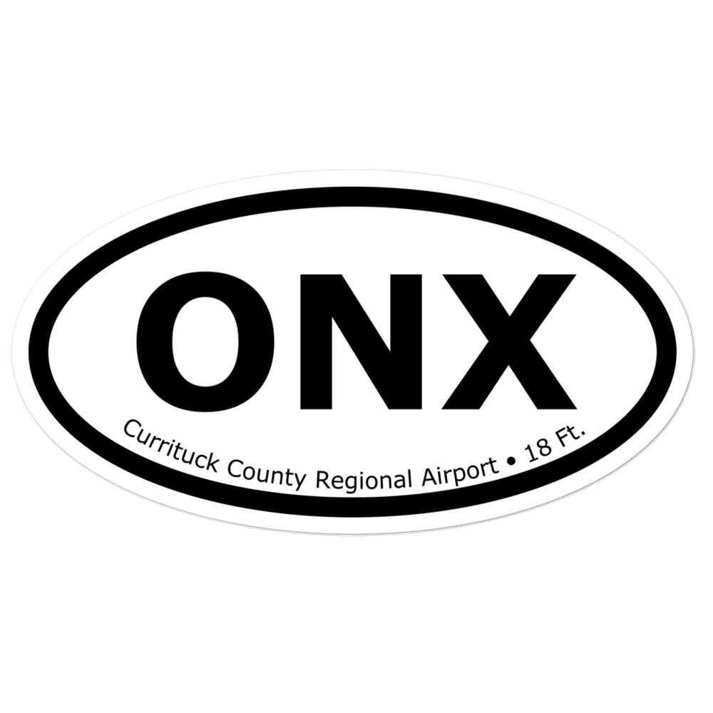 Currituck County Regional Airport (KONX) Oval Sticker 