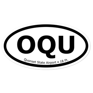 Quonset State Airport (KOQU) Oval Sticker