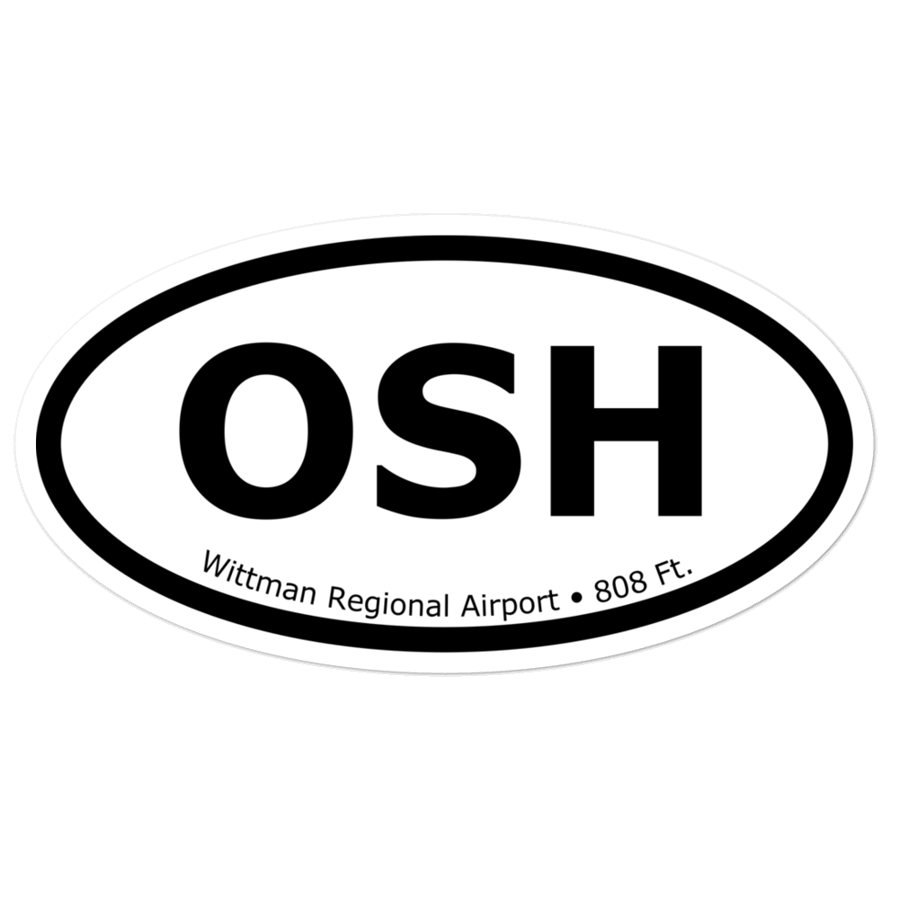 Wittman Regional Airport (KOSH) Oval Sticker 
