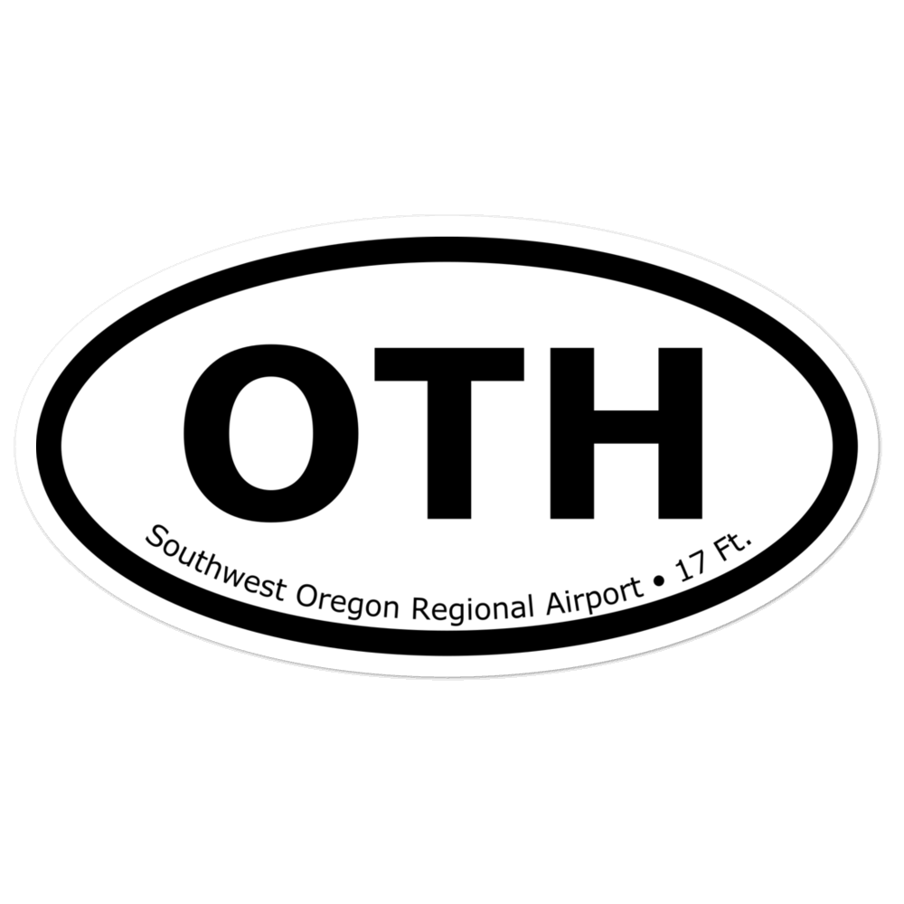 Southwest Oregon Regional Airport (KOTH) Oval Sticker 