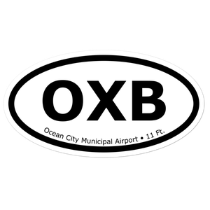 Ocean City Municipal Airport (KOXB) Oval Sticker