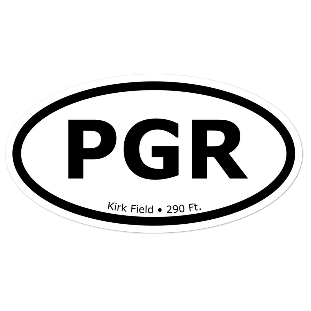Kirk Field (KPGR) Oval Sticker 