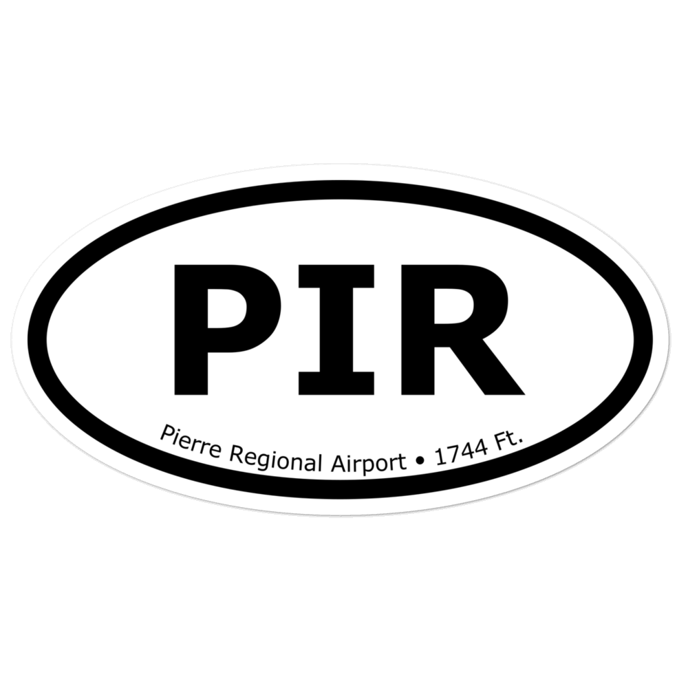 Pierre Regional Airport (KPIR) Oval Sticker 
