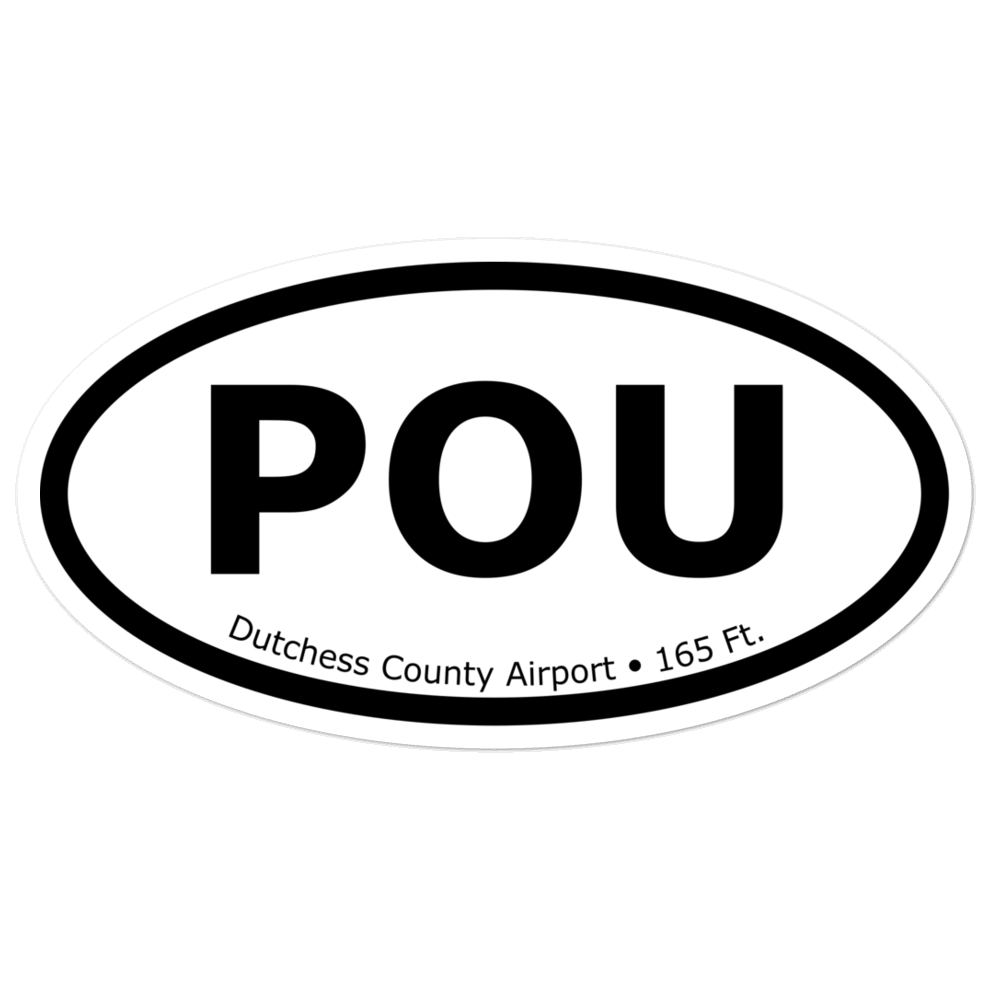 Dutchess County Airport (KPOU) Oval Sticker 