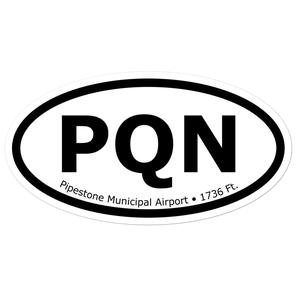 Pipestone Municipal Airport (KPQN) Oval Sticker