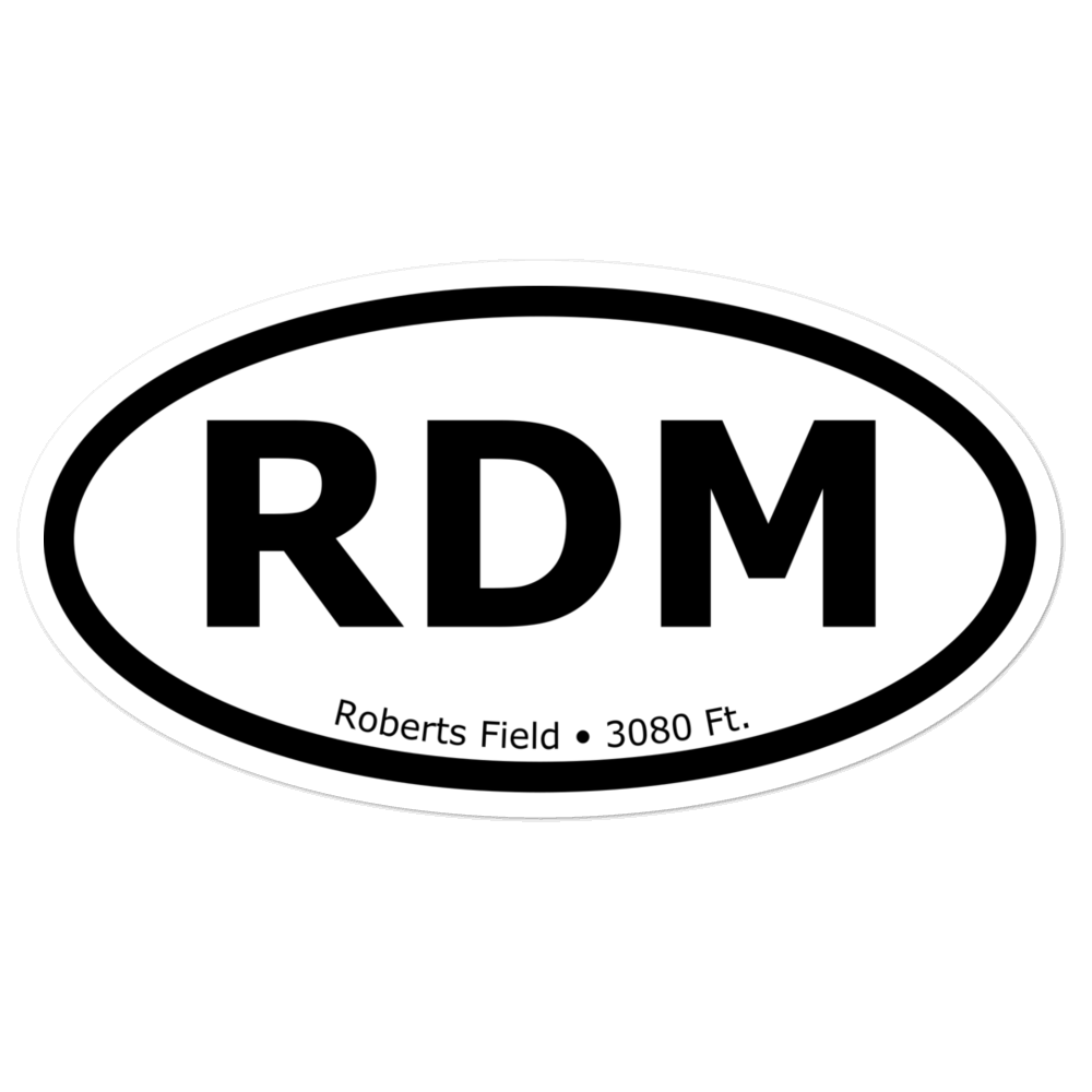 Roberts Field (KRDM) Oval Sticker 