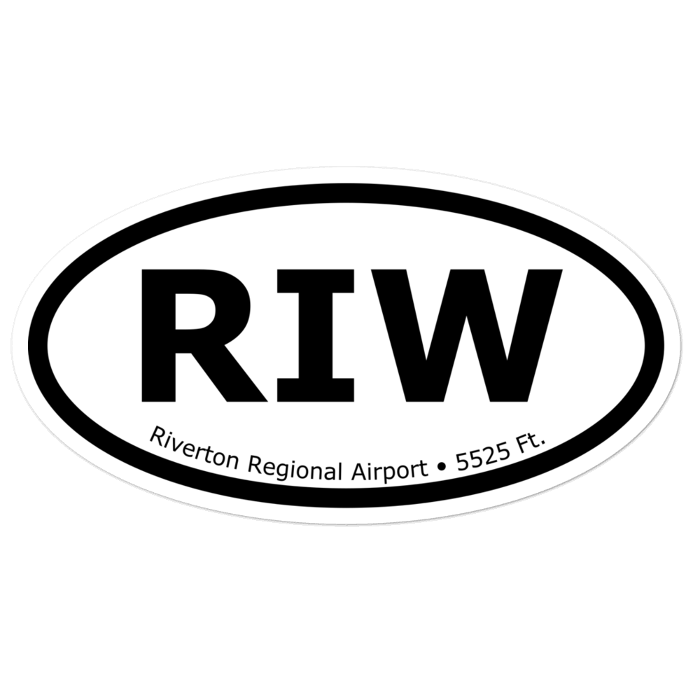 Riverton Regional Airport (KRIW) Oval Sticker 