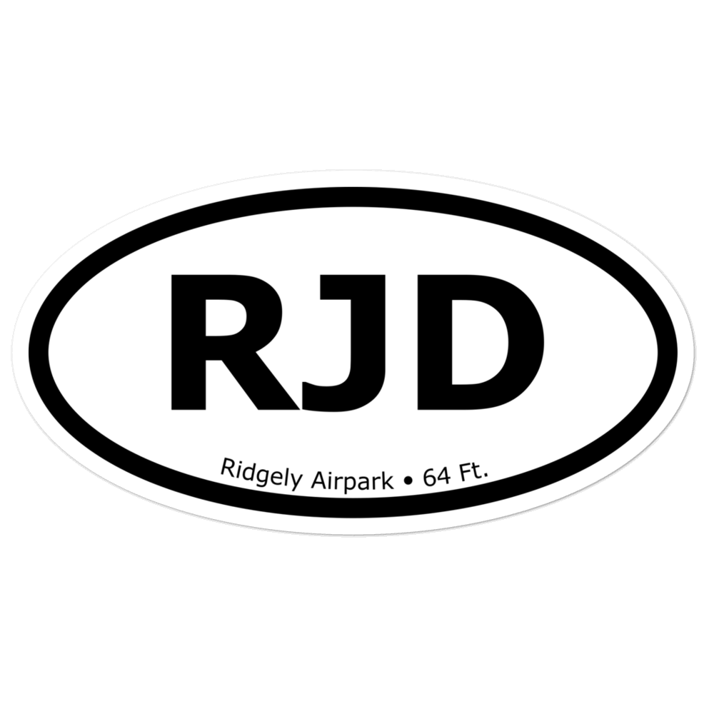 Ridgely Airpark (KRJD) Oval Sticker 