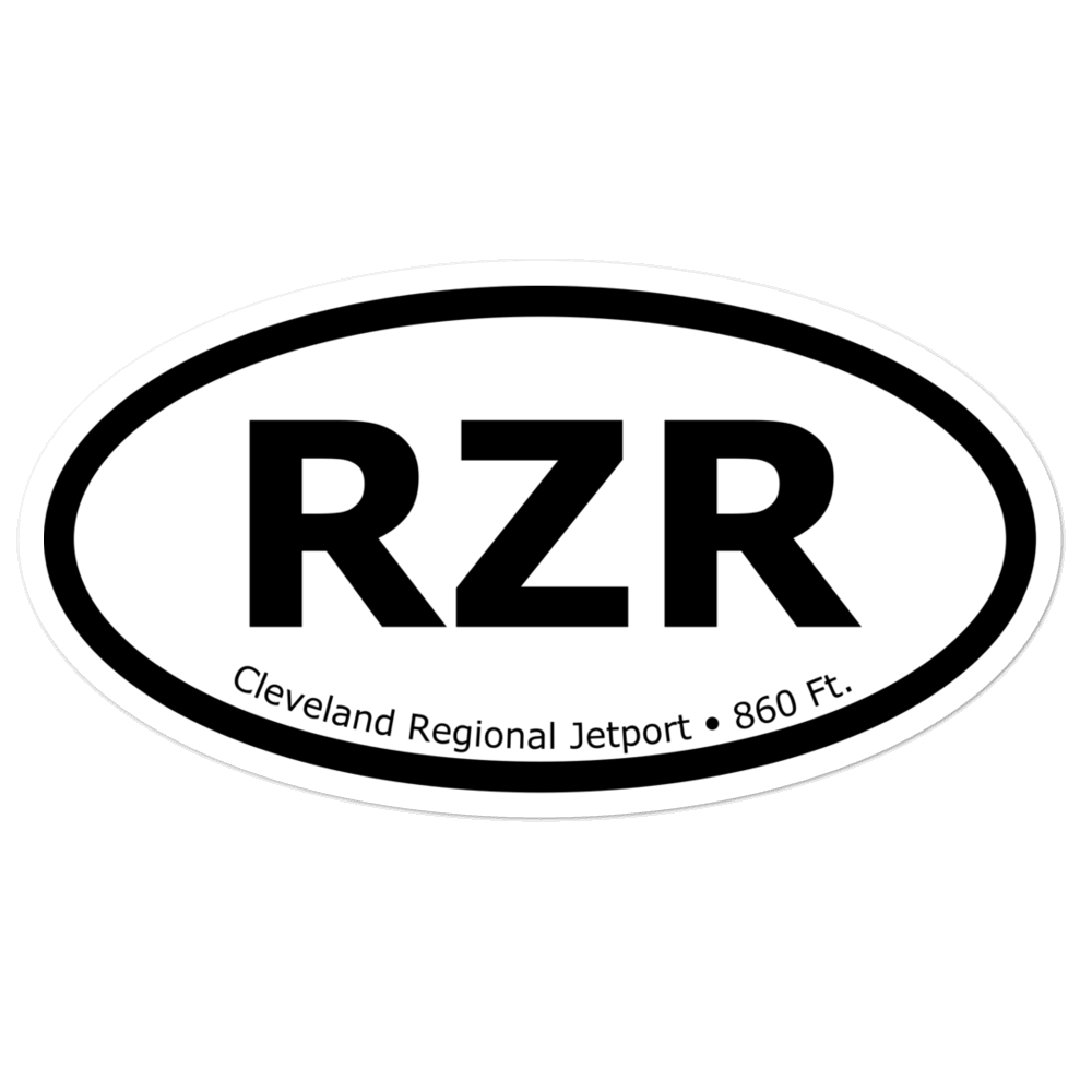 Cleveland Regional Jetport (KRZR) Oval Sticker 