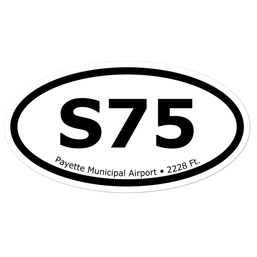 Payette Municipal Airport (KS75) Oval Sticker 