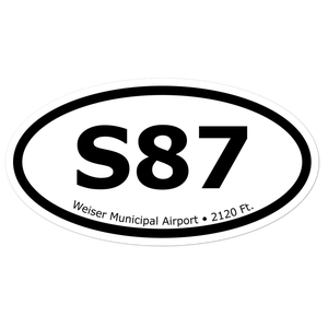 Weiser Municipal Airport (KS87) Oval Sticker