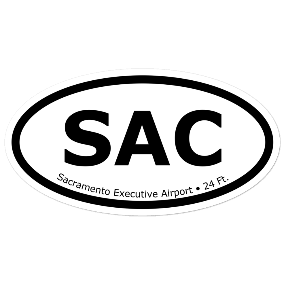 Sacramento Executive Airport (KSAC) Oval Sticker 