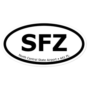 North Central State Airport (KSFZ) Oval Sticker