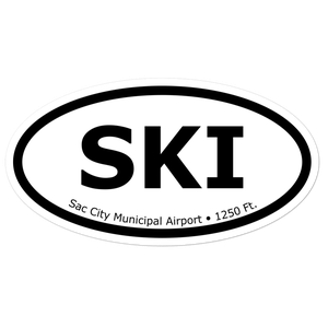 Sac City Municipal Airport (KSKI) Oval Sticker