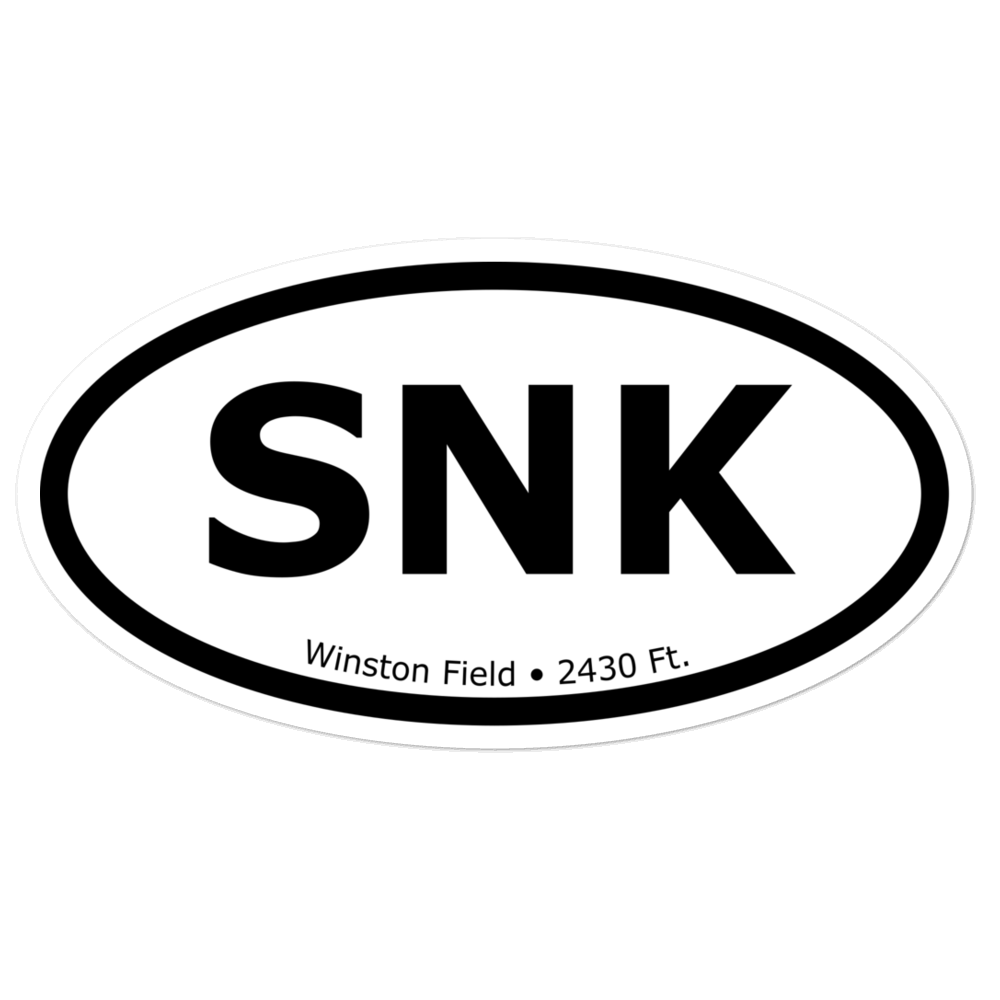 Winston Field (KSNK) Oval Sticker 