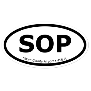 Moore County Airport (KSOP) Oval Sticker