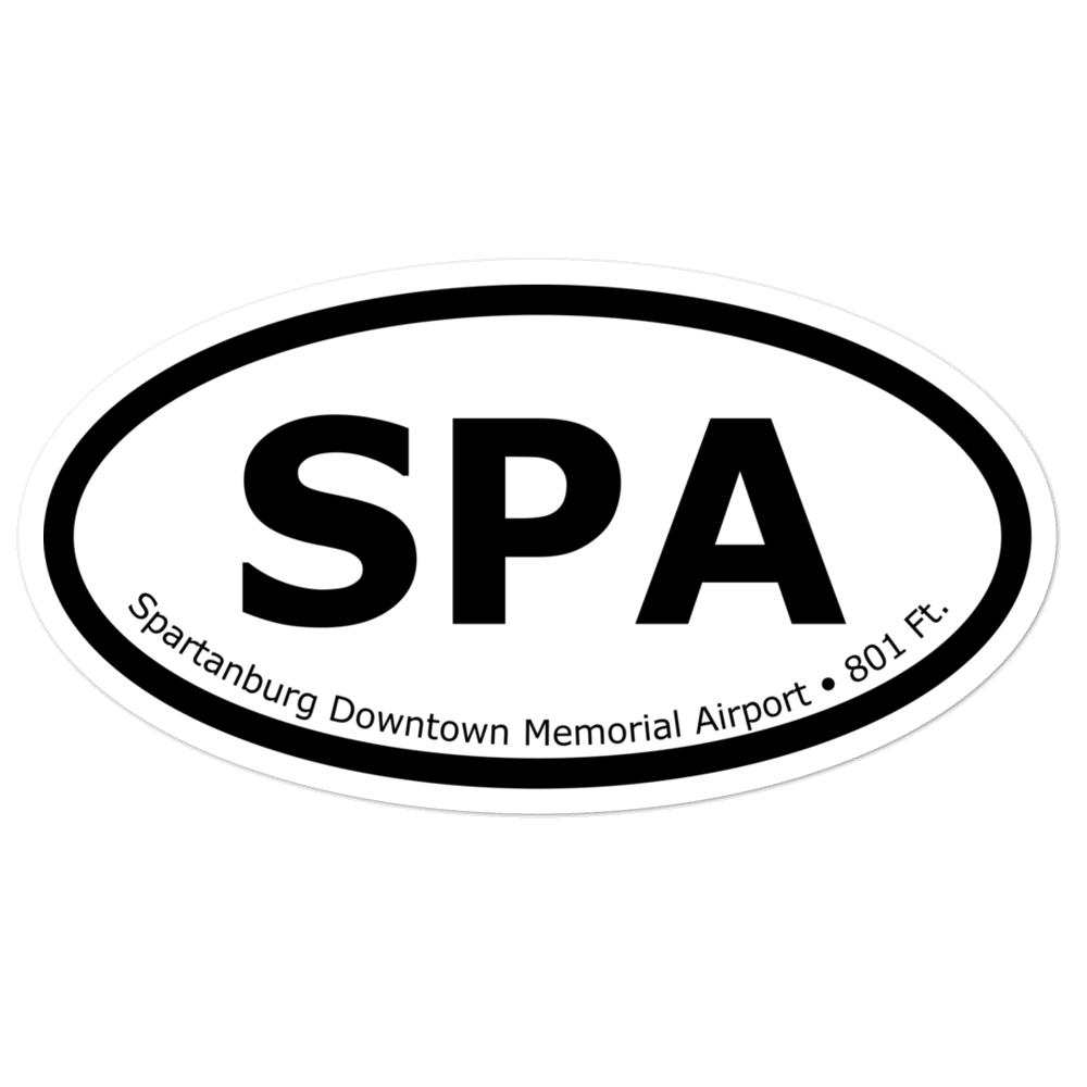 Spartanburg Downtown Memorial Airport (KSPA) Oval Sticker 
