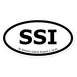 St Simons Island Airport (KSSI) Oval Sticker
