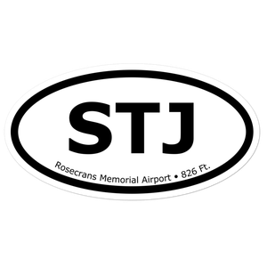 Rosecrans Memorial Airport (KSTJ) Oval Sticker