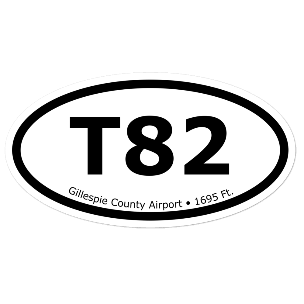 Gillespie County Airport (KT82) Oval Sticker 