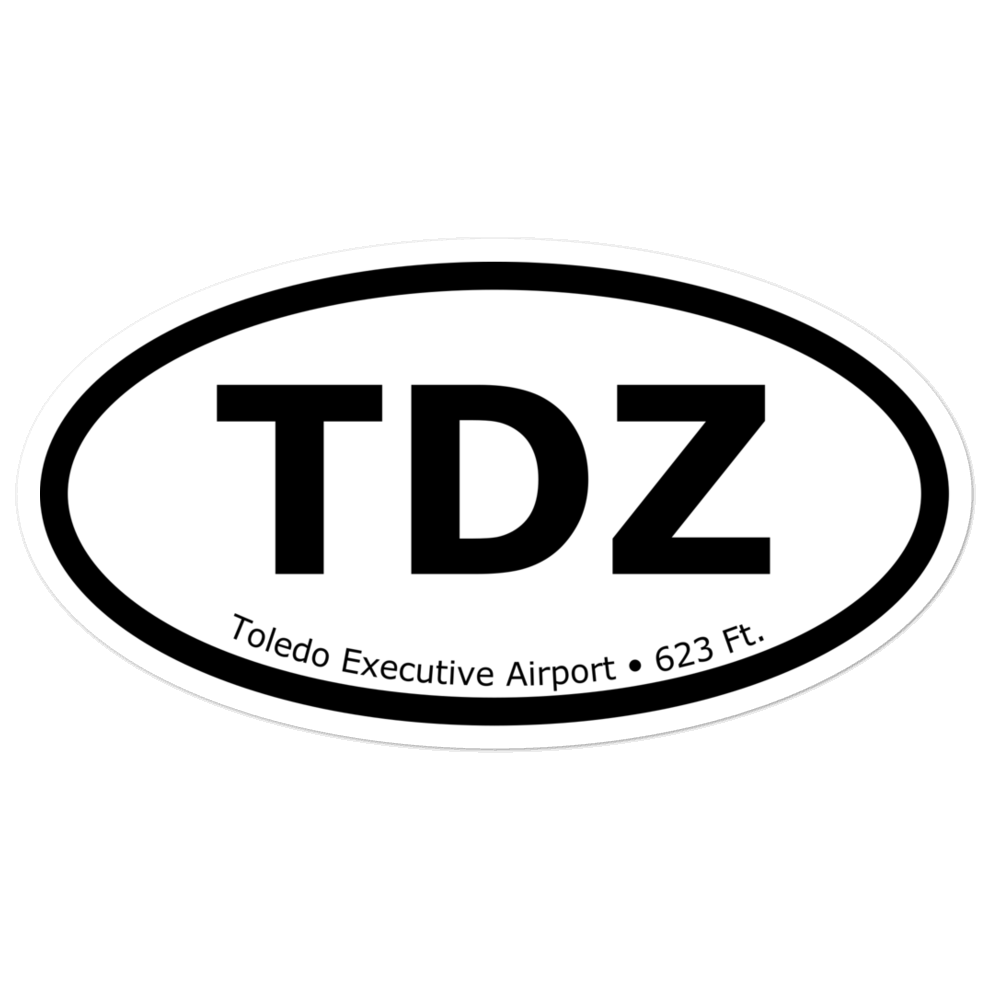 Toledo Executive Airport (KTDZ) Oval Sticker 