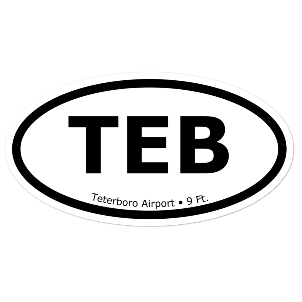 Teterboro Airport (KTEB) Oval Sticker 