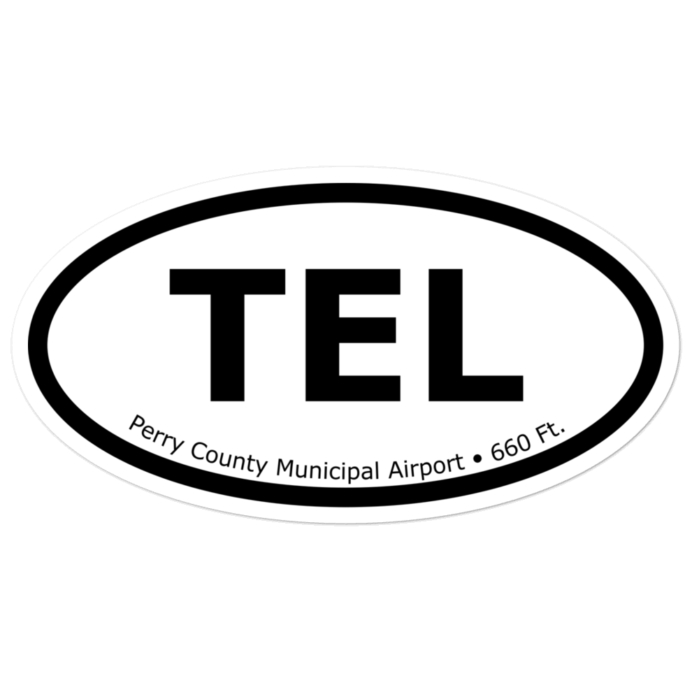 Perry County Municipal Airport (KTEL) Oval Sticker 