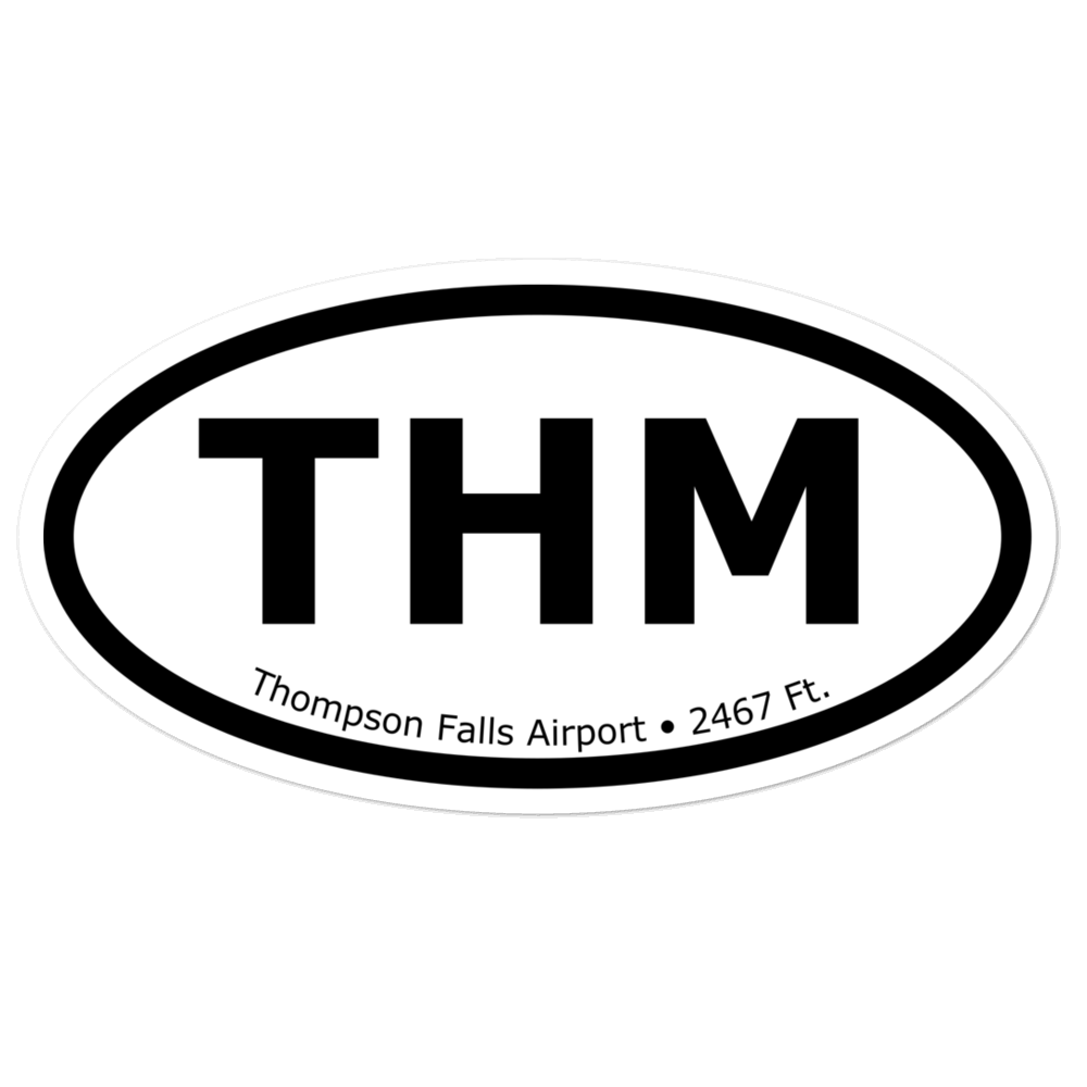 Thompson Falls Airport (KTHM) Oval Sticker 