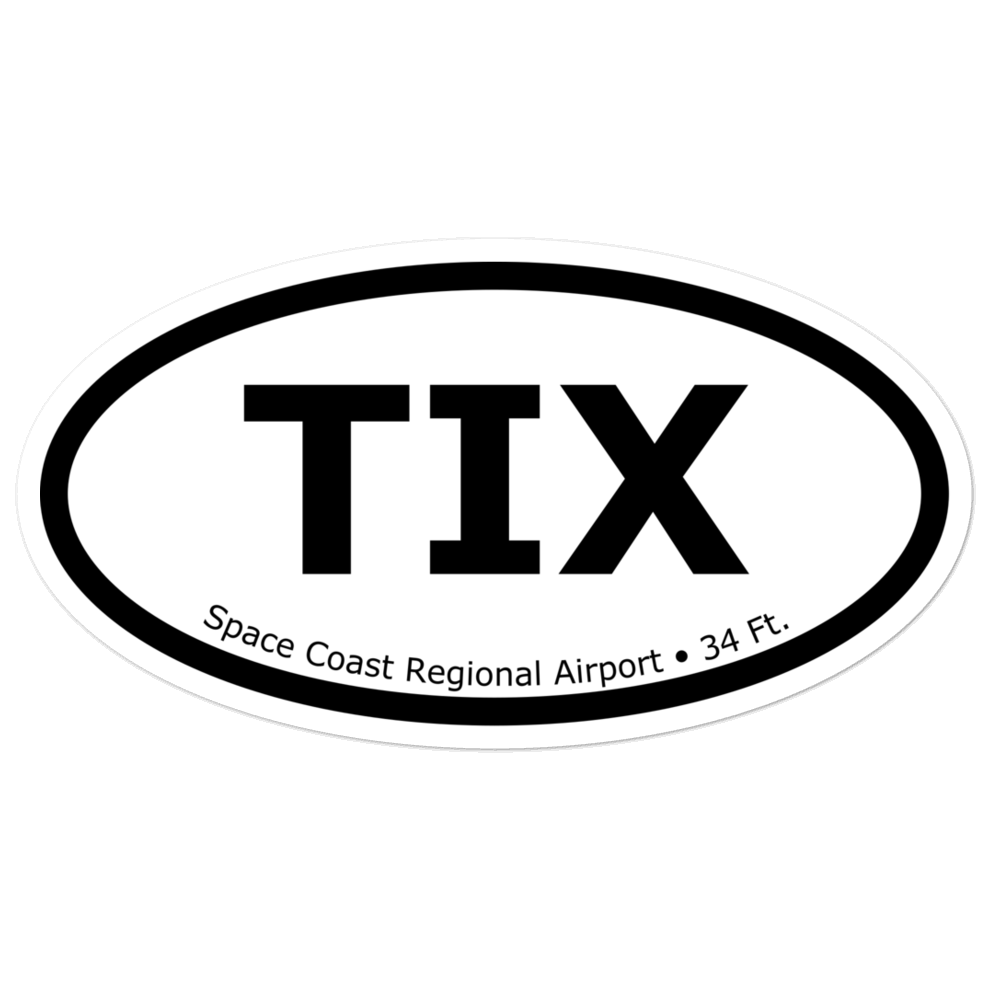 Space Coast Regional Airport (KTIX) Oval Sticker 