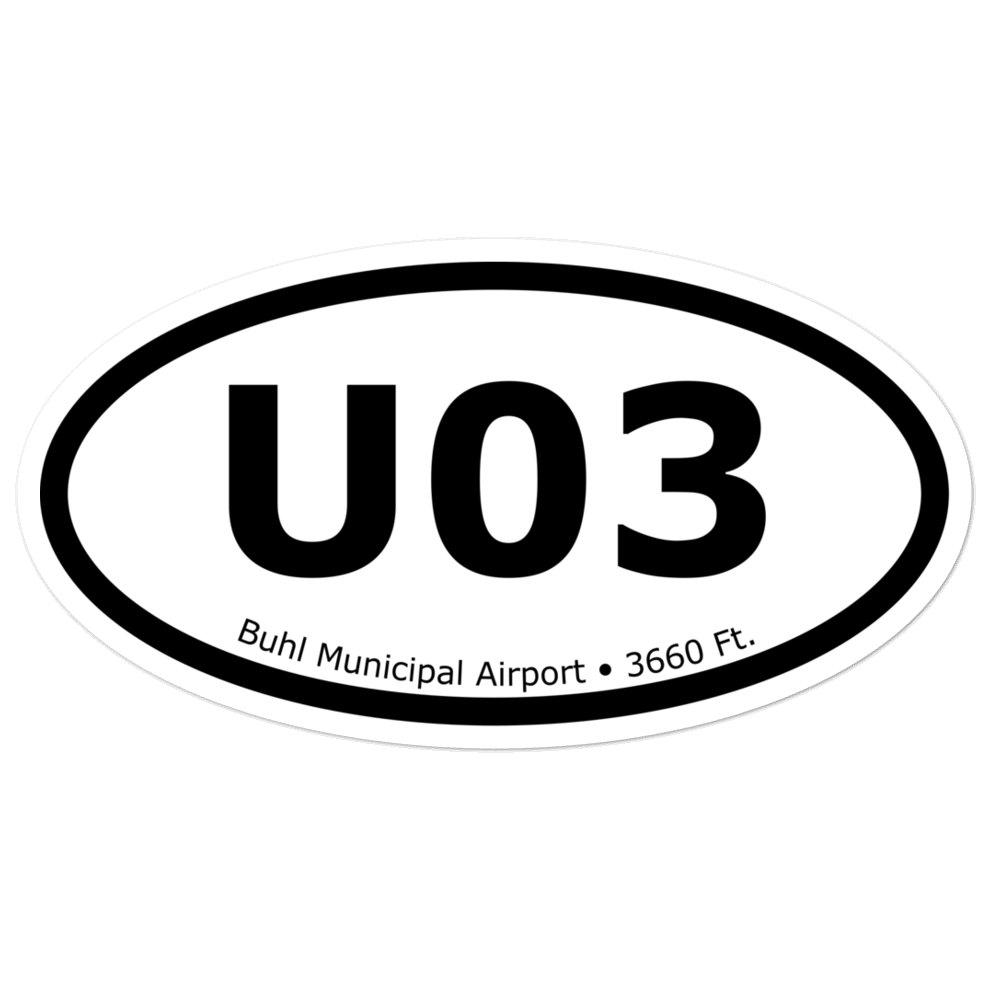 Buhl Municipal Airport (KU03) Oval Sticker 