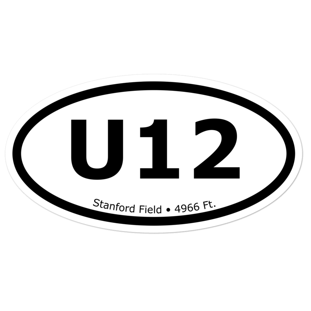 Stanford Field (KU12) Oval Sticker 