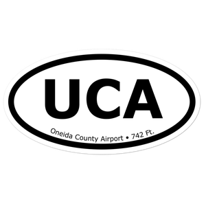 Oneida County Airport (KUCA) Oval Sticker