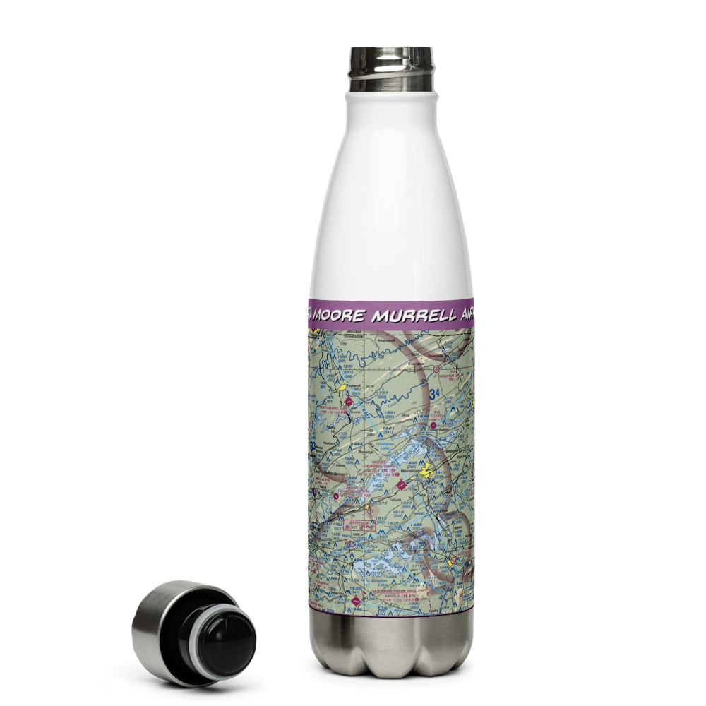 Moore Murrell Airport (MOR) VFR Sectional Water Bottle 