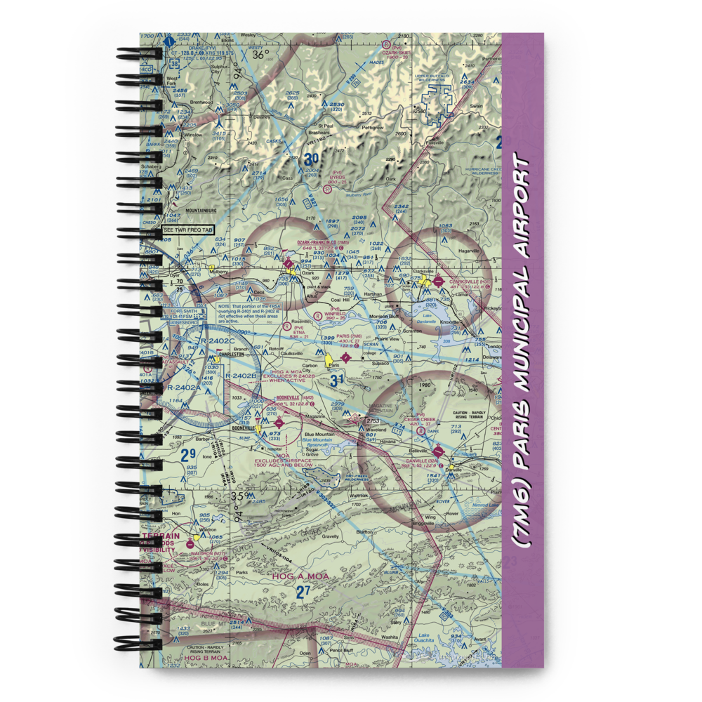 Paris Municipal Airport (7M6) VFR Sectional Notebook 