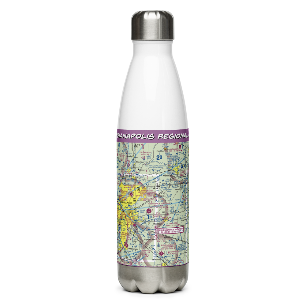 Indianapolis Regional Airport (MQJ) VFR Sectional Water Bottle 