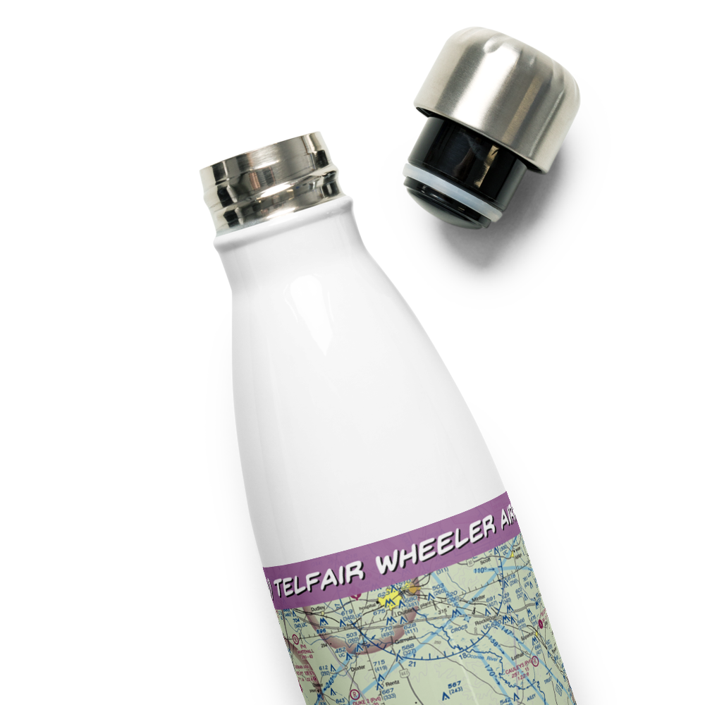Telfair Wheeler Airport (MQW) VFR Sectional Water Bottle 