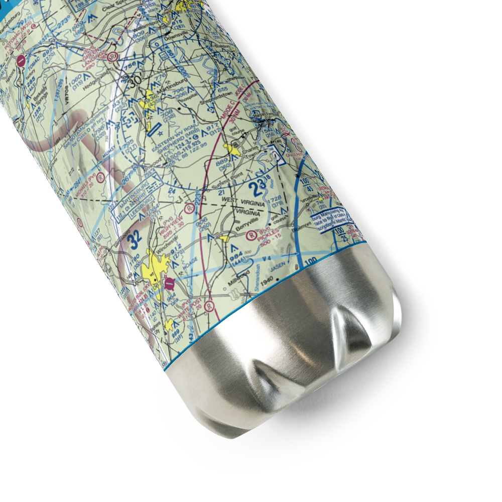 Eastern WV Regional Airport/Shepherd Field (MRB) VFR Sectional Water Bottle 