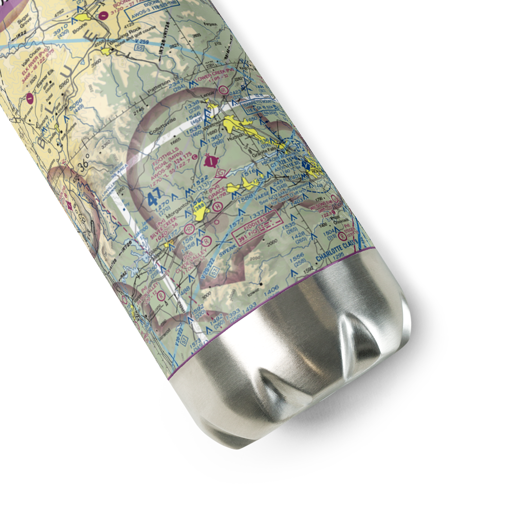 Foothills Regional Airport (MRN) VFR Sectional Water Bottle 