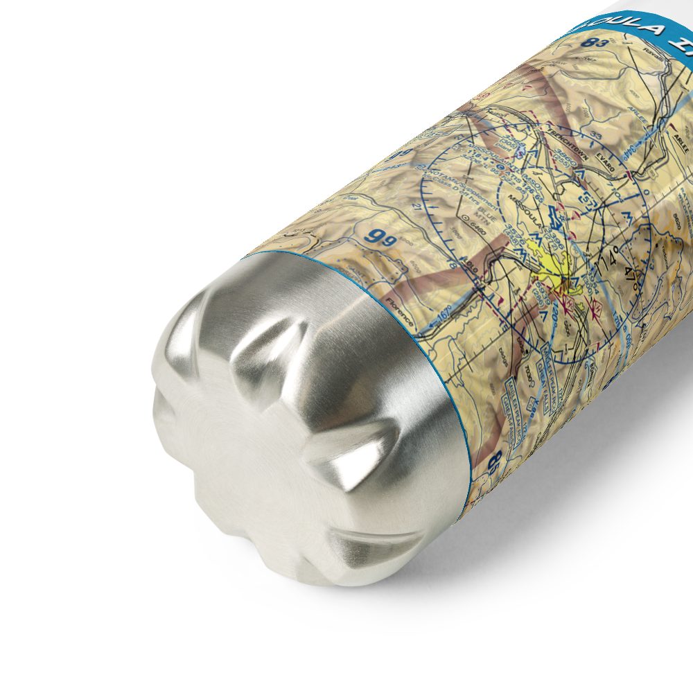Missoula International Airport (MSO) VFR Sectional Water Bottle 
