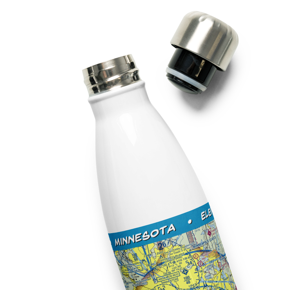 Minneapolis-St Paul International/Wold-Chamberlain Airport (MSP) VFR Sectional Water Bottle 