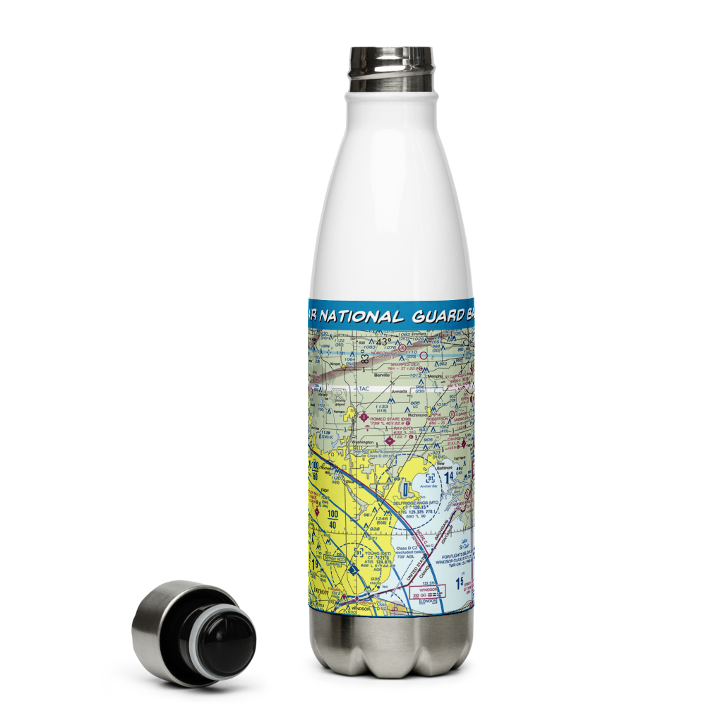 Selfridge Air National Guard Base Airport (MTC) VFR Sectional Water Bottle 