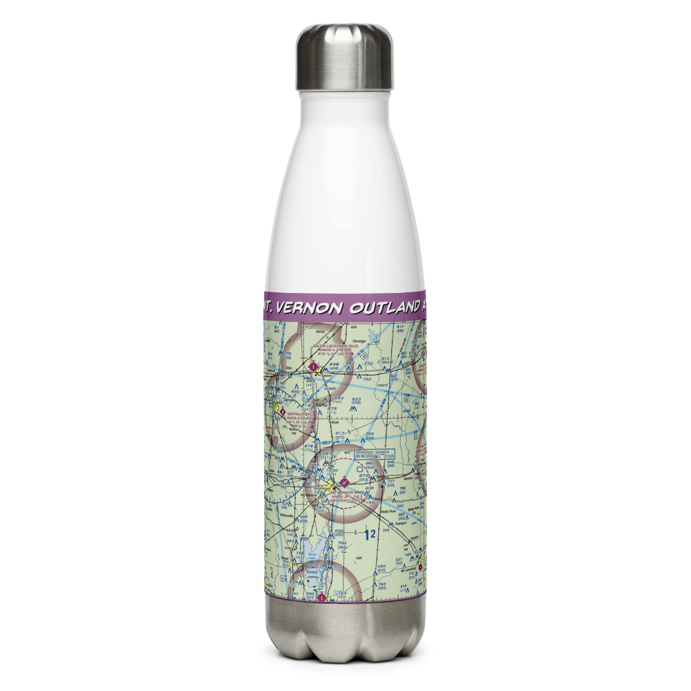 Mt. Vernon Outland Airport (MVN) VFR Sectional Water Bottle 