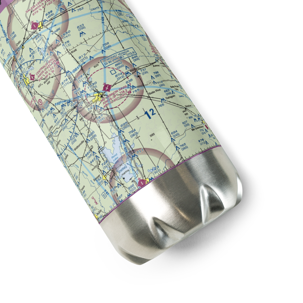Mt. Vernon Outland Airport (MVN) VFR Sectional Water Bottle 