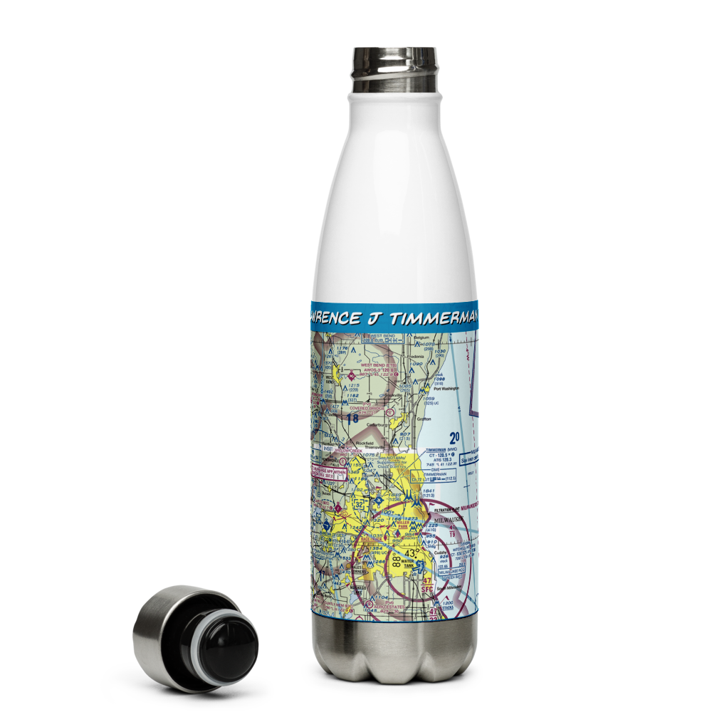 Lawrence J Timmerman Airport (MWC) VFR Sectional Water Bottle 